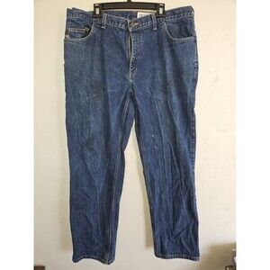 Carhartt Men's Dark Blue Denim Work Jeans FR Flame Resistant, Size 40x32, E7FR